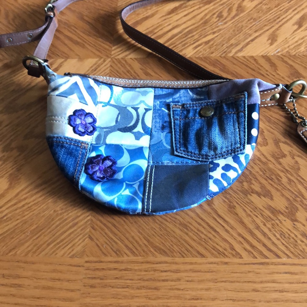 MOVING SALE NO HAGGLING WOMEN AUTHENTIC COACH 10819 DEMIN BLUE CROSSBODY BAG